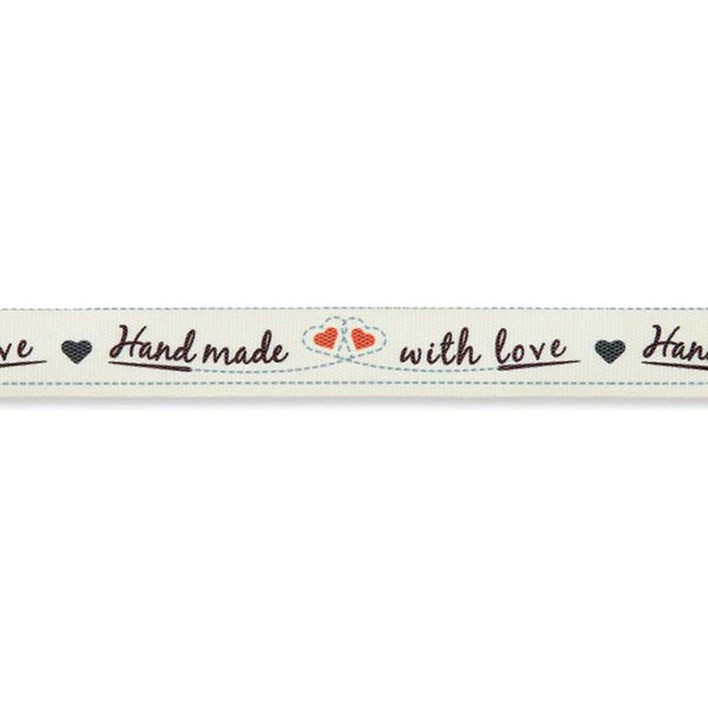 Band Handmade with Love [ 15 mm ] – yllevit/rött,  image number 2