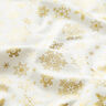 Bomullstyg Poplin snökristaller – yllevit/guld,  thumbnail number 2