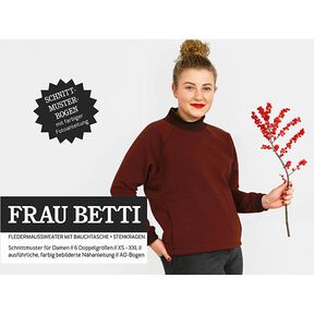 FRAU BETTI Fladdermuströja med magväska och ståkrage | Studio Schnittreif | XS-XXL, 