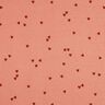 Ribbad jersey spridda hjärtan | Poppy Fabrics – lax/mörkröd,  thumbnail number 1