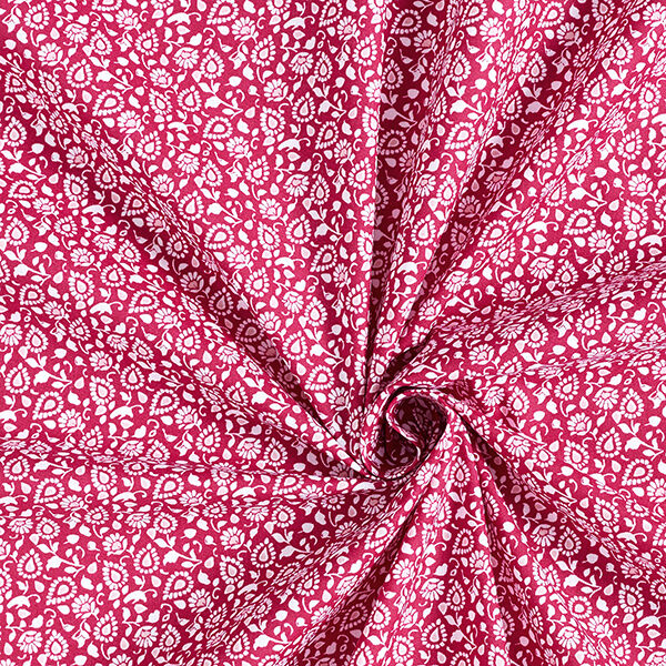 Bomullstyg Kretong Paisley – bordeauxrött, image number 3