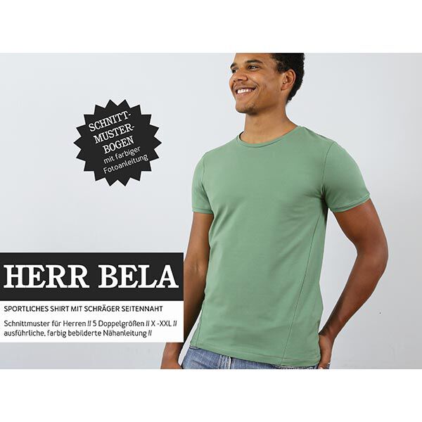 HERR BELA - sportig tröja med diagonal sidsöm, Studio Schnittreif  | 42 - 60,  image number 1