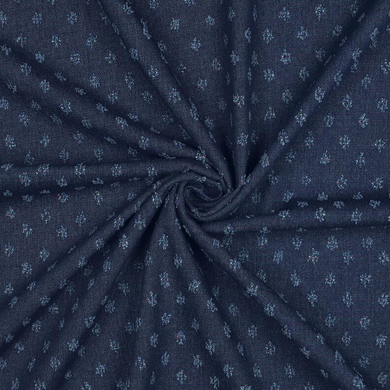 Denim bomullsmix dobby – nattblå, image number 3