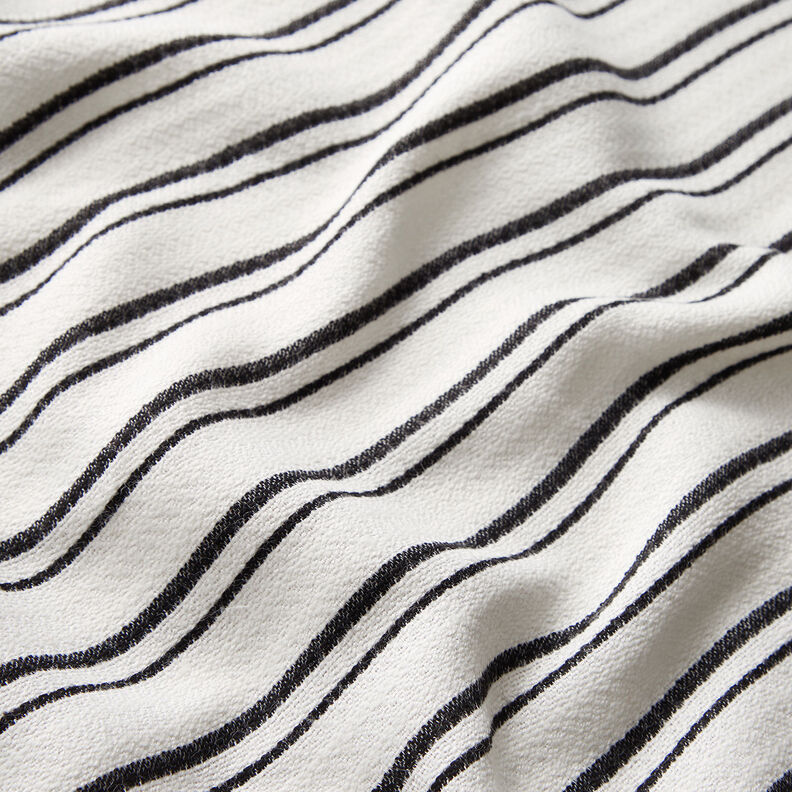 blustyg crepe oregelbundna ränder – vit/svart,  image number 2