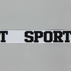 Gummiband Sport – ljusgrå/svart, 