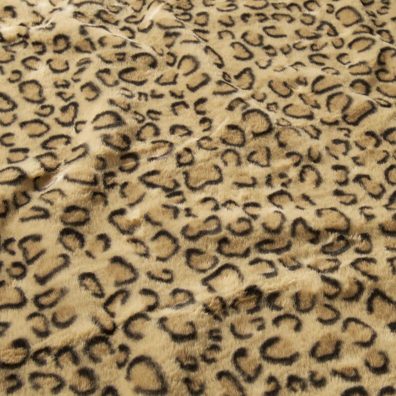 supermjuk fuskpäls med leopardmönster – gammalguld/svart, image number 2