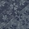 Denim/bomullsmix blommor – jeansblå,  thumbnail number 4