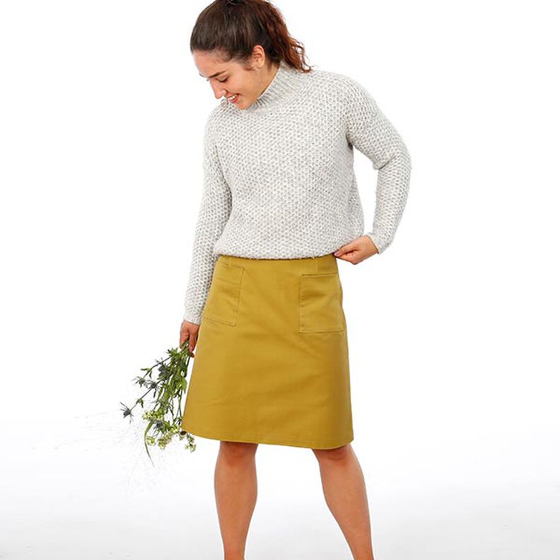 FRAU INA - enkel kjol med påsydda fickor, Studio Schnittreif | XS - XXL,  image number 3