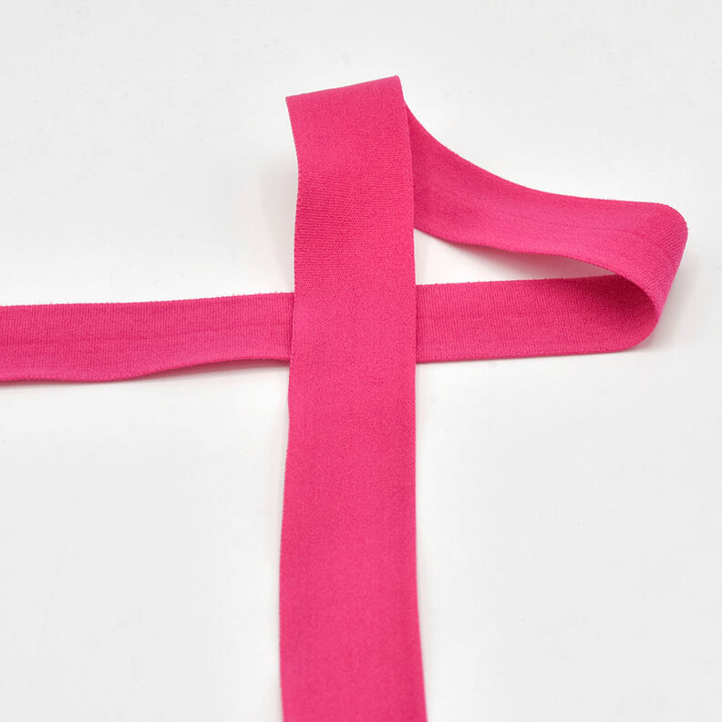 Elastiskt kantband (vikt resår) matt [20 mm] – intensiv rosa,  image number 1