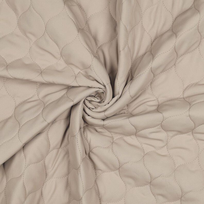 Quiltat tyg cirkelm&ouml;nster | Poppy Fabrics &ndash; m&ouml;rkbeige,  image number 3