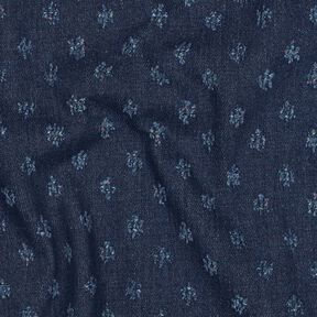 Denim bomullsmix dobby – nattblå, 