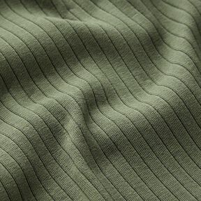 Ribbad jersey Enfärgad – oliv, 