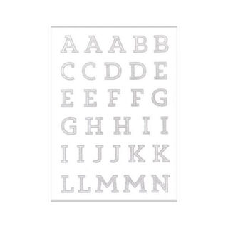 Strykfolie Glitter A-Z – silver metallic | Rico Design, 