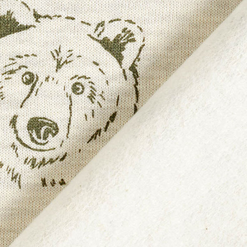 Sweatshirt Ruggad björn – ljusbeige/oliv,  image number 4