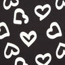 Alpfleece stora hjärtan  – svart/vit,  thumbnail number 1