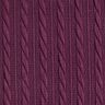 Stickat Cloqué flätmönster – merlot,  thumbnail number 1