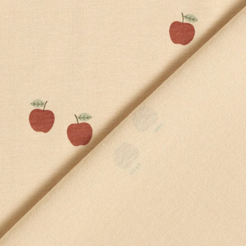 Bomullsjersey sm&aring; &auml;pplen &ndash; sand,  image number 4