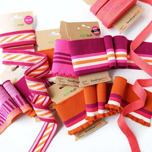 Band av ekologisk jacquard STRIPE ME GLAM  [200 CM | 3,5 CM]  | Albstoffe | Hamburger Liebe,  image number 6