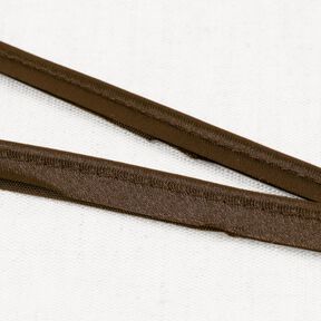 Satin passpoalband [10 mm] – mörkbrun, 