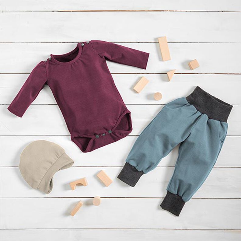 GOTS Bomullsjersey | Tula – aubergine,  image number 6