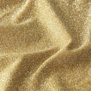 Jerseytyg Silverglitter Glamour  – senap, 