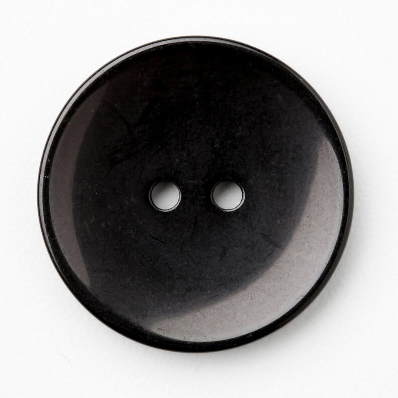 2-hålsknapp blank [Ø 25 mm] – svart,  image number 1
