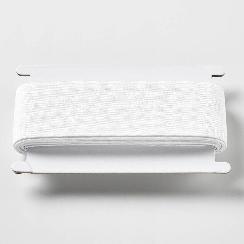 Mjukt gummiband [3 m | 50 mm] – vit,  image number 1