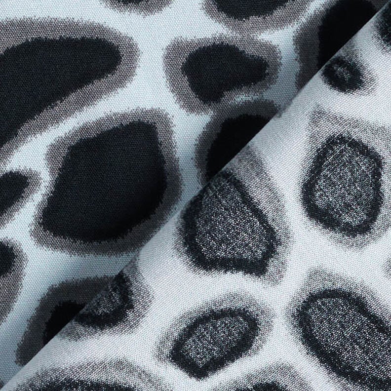 viskostyg leopardmönster – ljusblått/svart,  image number 4