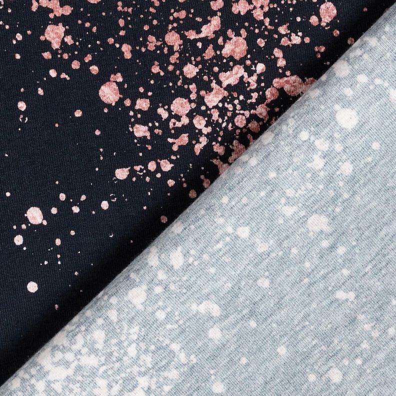 Bomullsjersey Guldspräcklig | Glitzerpüppi – svartblå/mörk gammelrosa,  image number 4