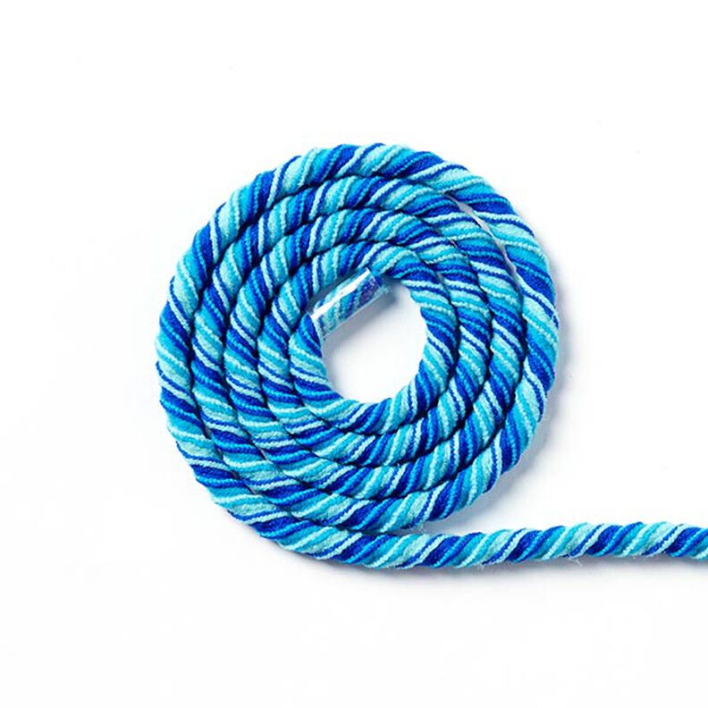 Flerfärgat dragsnöre Helix [Ø 5 mm] - turkos/blå,  image number 1