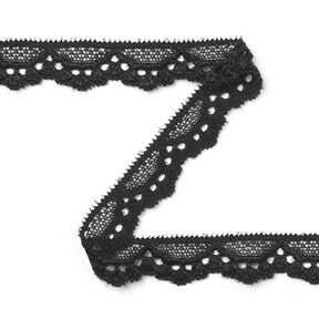 Elastisk spets [15 mm] - svart, 