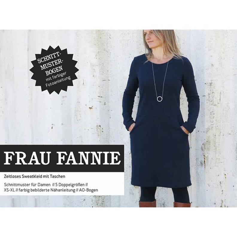 FRAU FANNIE - mångsidig sweatklänning, Studio Schnittreif  | XS -  XL,  image number 1