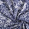 Viskostyg Blommor och kvistar – indigo/vit,  thumbnail number 3