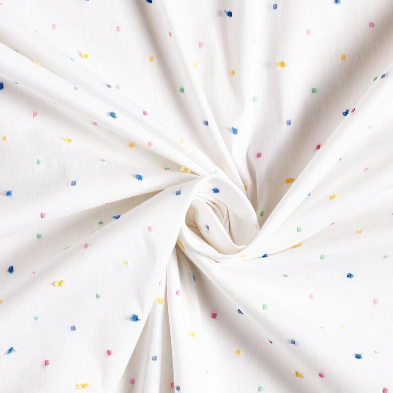 Poplin färgglatt konfetti – vit, image number 3