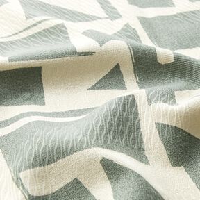 Dekorationstyg Jacquard Abstrakt struktur – vass/yllevit, 
