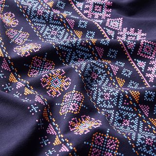 GOTS Jersey EVERMORE Stitches | Hamburger Liebe - Albstoffe – marinblått, 
