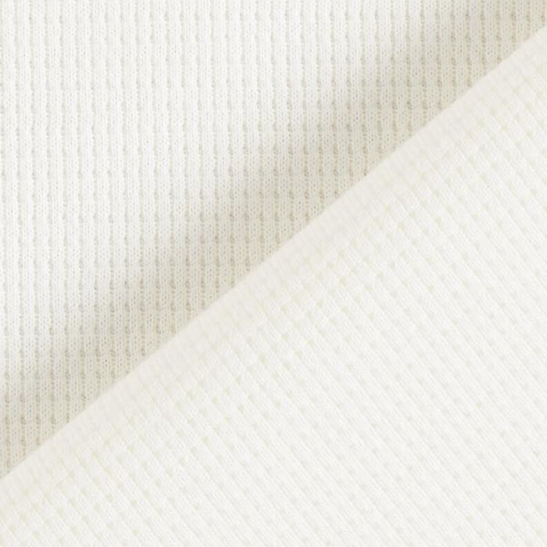 Mini-bomullsvåffeljersey enfärgad – vit,  image number 4