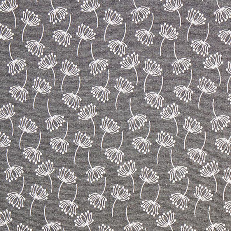 Möbeltyg Jacquard Maskrosor – grått,  image number 1