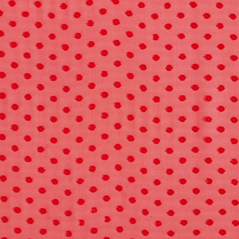 Chiffong dobby-prickar – rött,  image number 1