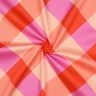 Bomullssatin Large Gingham | Nerida Hansen – korall/ljusrosa,  thumbnail number 3
