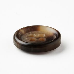 Rund knapp med 4 hål [Ø 15 mm] – svartbrun, 