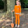 French Terry Sommarsweat Brodyrtyg Var byggnadsarbetare för en dag – ljusorange/silvergrå,  thumbnail number 6