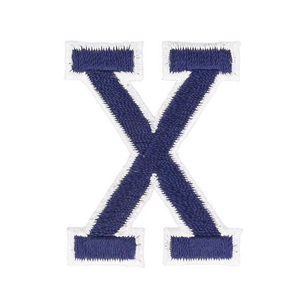 Applikation Bokstaven X [ Höjd: 4,6 cm ] – marinblått,  image number 1