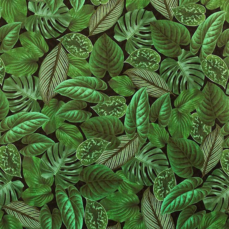 Dekorationssammet Premium Växter snårskog – grön,  image number 1