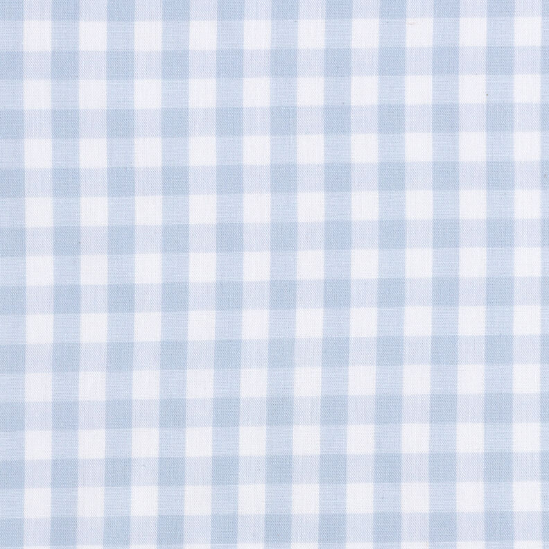 Bomullstyg Vichy rutig 1 cm – ljus jeansblå/vit,  image number 1