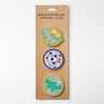 Reflektorplåster med kardborreband, 3-pack – grön/indigo,  thumbnail number 1