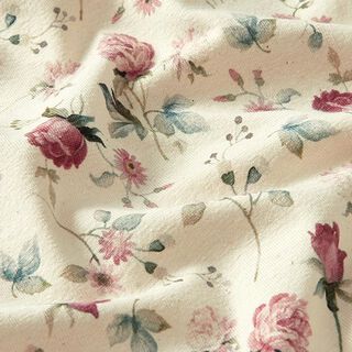 Ekologisk bomullsjersey Romantisk blomsteräng Digitaltryck – natur, 