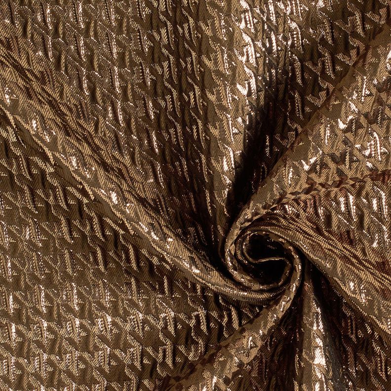 Cloqué glittrigt hundtandsmönster – mellanbrunt,  image number 3