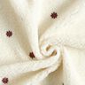 Teddyplysch broderade småblommor – yllevit/aubergine,  thumbnail number 3