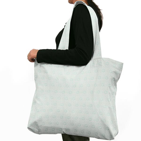 Outdoortyg jacquard Cirkel-ornament – mint/yllevit,  image number 6